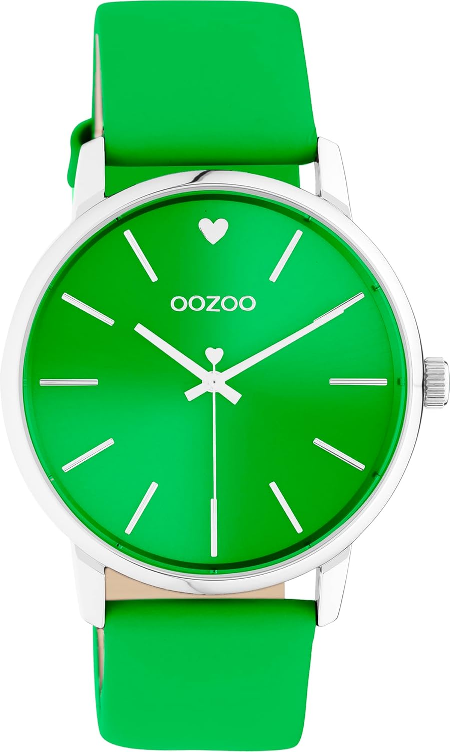 Oozoo Orologio vintage da donna, in argento, con cinturino in pelle da 20 mm, analogico, da donna, rotondo Oozoo Orologio vintage da donna, in argento, con cinturino in pelle da 20 mm, analogico, da donna, rotondo