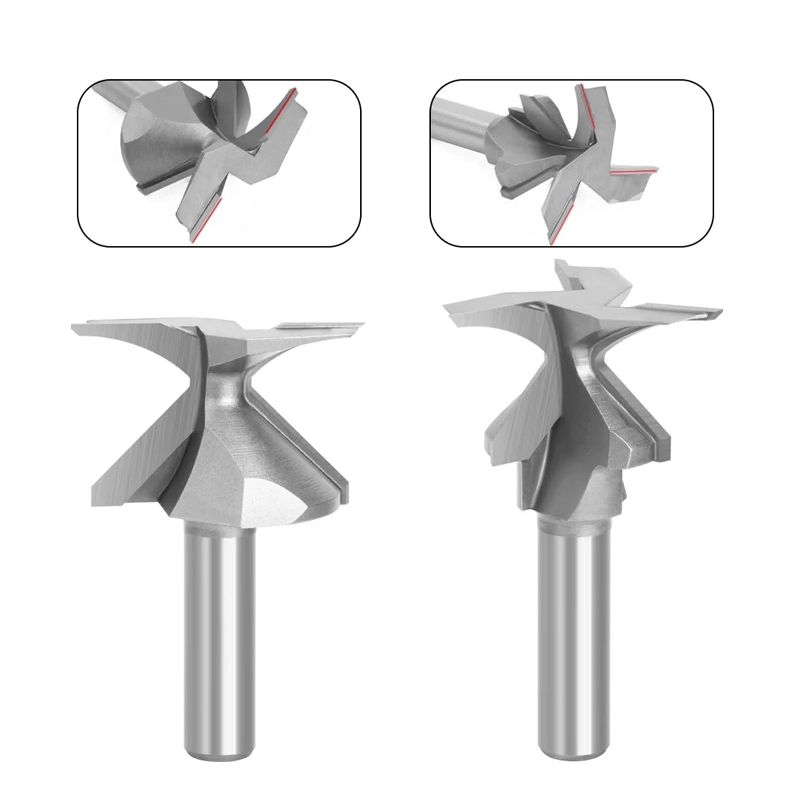 1PC 1/4 uchwyt 1/2 uchwyt łukowy zintegrowany nóż 2 krawędzie, 3 krawędzie ze szwami frez do drewna narzędzie tnące do Tokarki(12.7mm 2 Blades R50)