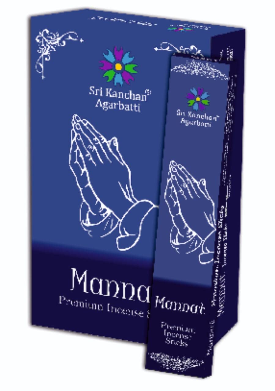 Sri Kanchan Mannat Incense Sticks|| 100% Herbal - Natural Fragrance Agarbatti - for Daily Puja, Rituals|| Silver Fragrance for Divine ambience, Long Lasting (7 Sticks) (Pack of 12)