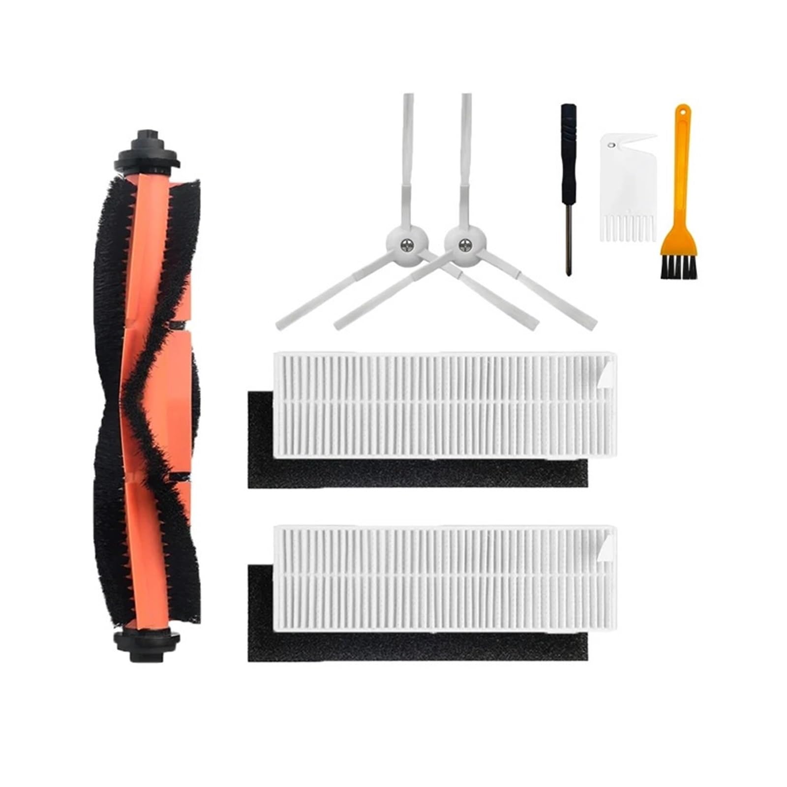 PORRSYDCD Compatible With Mijia G1 MJSTG1 Mi Robot Vacuum Mop Essential Side/Main Brush Cover Hepa Filter Mop Cloth Parts(Set1)