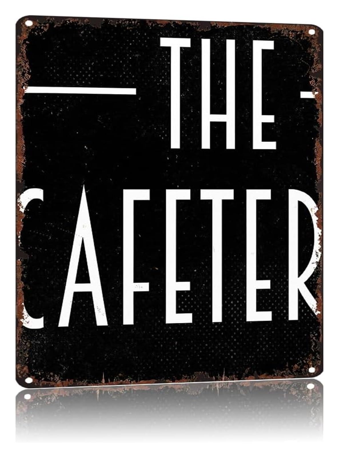 NWPNLXEA Retro Cafeteria Humorous Aluminum Sign Wall Decor for Cafe Bedroom Indoor Outdoor 8 X 12 in