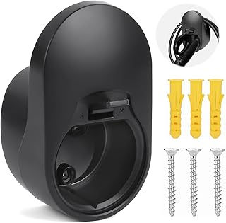 Adiwo Wallbox Charging Cable Type 2 Wall Mount for EV Charger Type 2 Holder Holder Wallbox Accessories for Type 2 Charging Station Cable and Charger Black