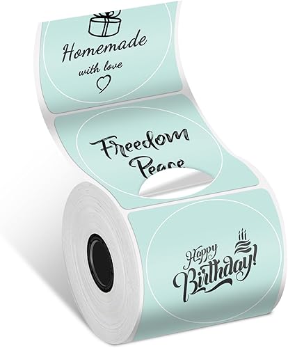 Phomemo Etiquetas circulares para etiquetadora M110M110SM120M200M220, etiqueta térmica redonda de 1.96 x 1.96 pulgadas (50x50 mm) para etiquetas de