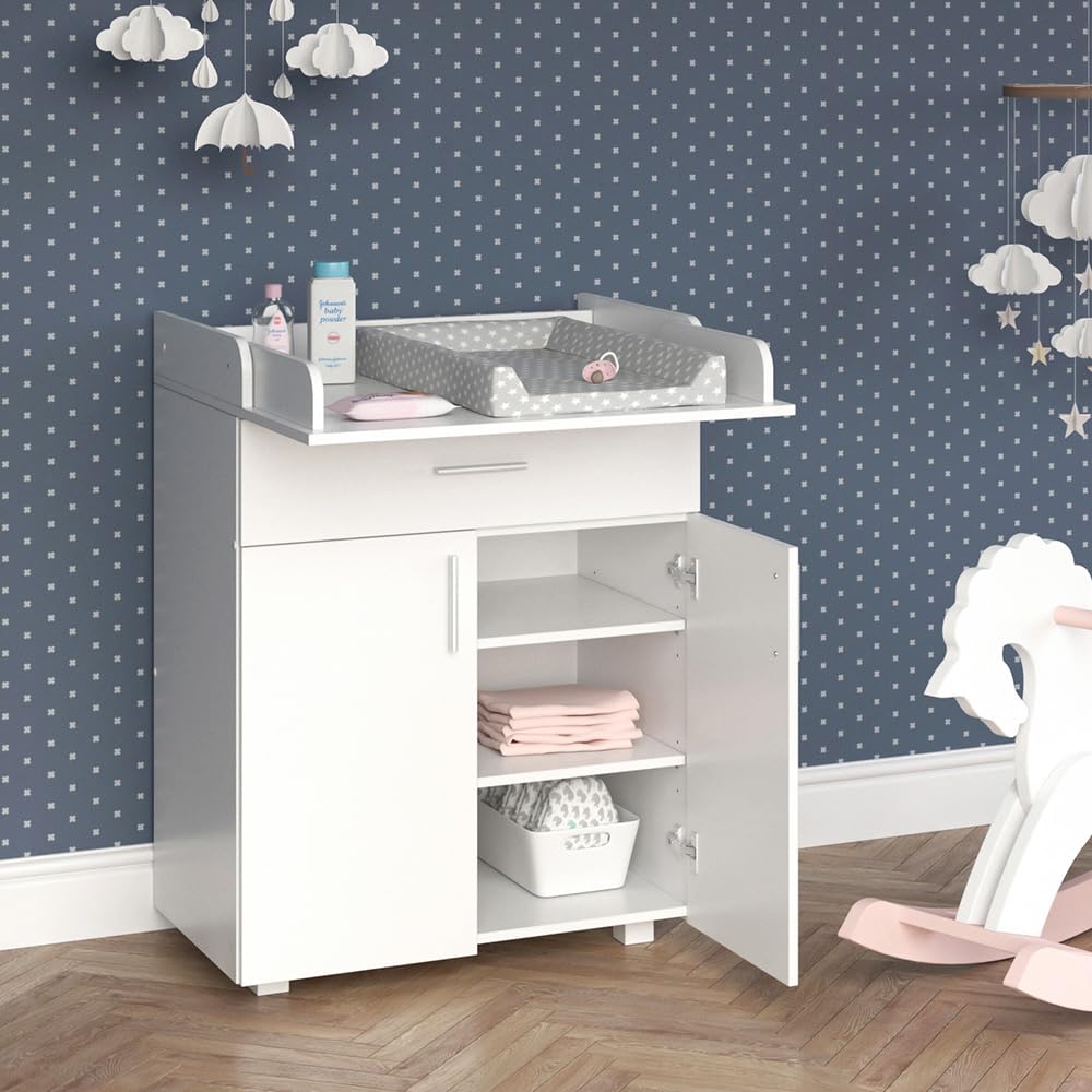 Vicco Mueble cambiador bebé "Lena", Blanco, 75 x 100 cm