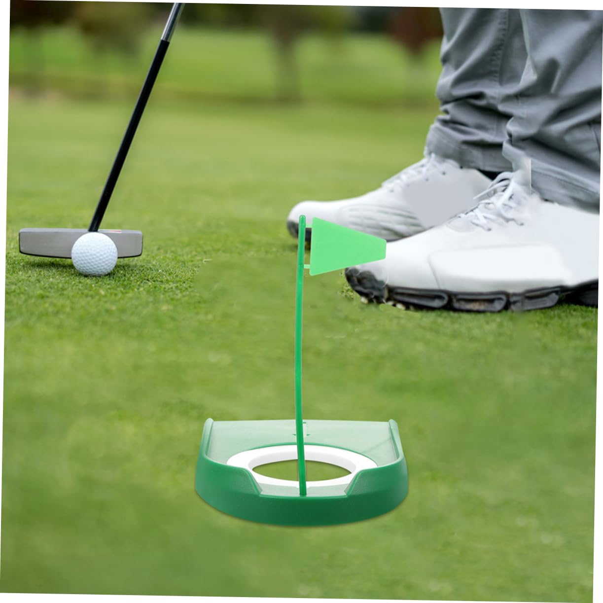 Happyyami Training Hole 5pcs Putting Cup Ring Regulation Size Plastic Golf Hole Cups for Golf Practice