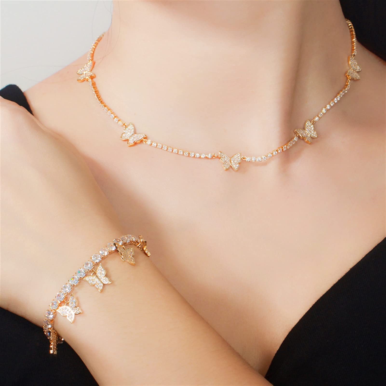 Biżuteria Kształt cyrkonii Zestaw biżuterii damskiej Projektant Bridal Choker Naszyjnik Kolczyki Zestawy bransoletek