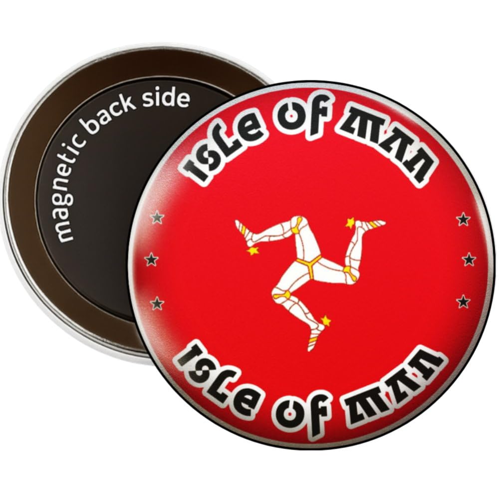 Nomad Charging Box Red Isle Of Man - Round Decorative Fridge Magnet