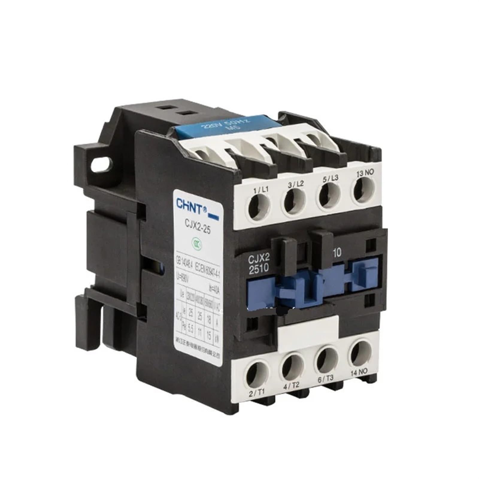 Contactor de CA NXC-25 25A LC1D CJX2-2510 2501 NO NC LC1 Contactor de Potencia eléctrica for Montaje en riel DIN CA 24 V 36 V 110 V 220 V 380 V(NXC-25 NO NC,220V)