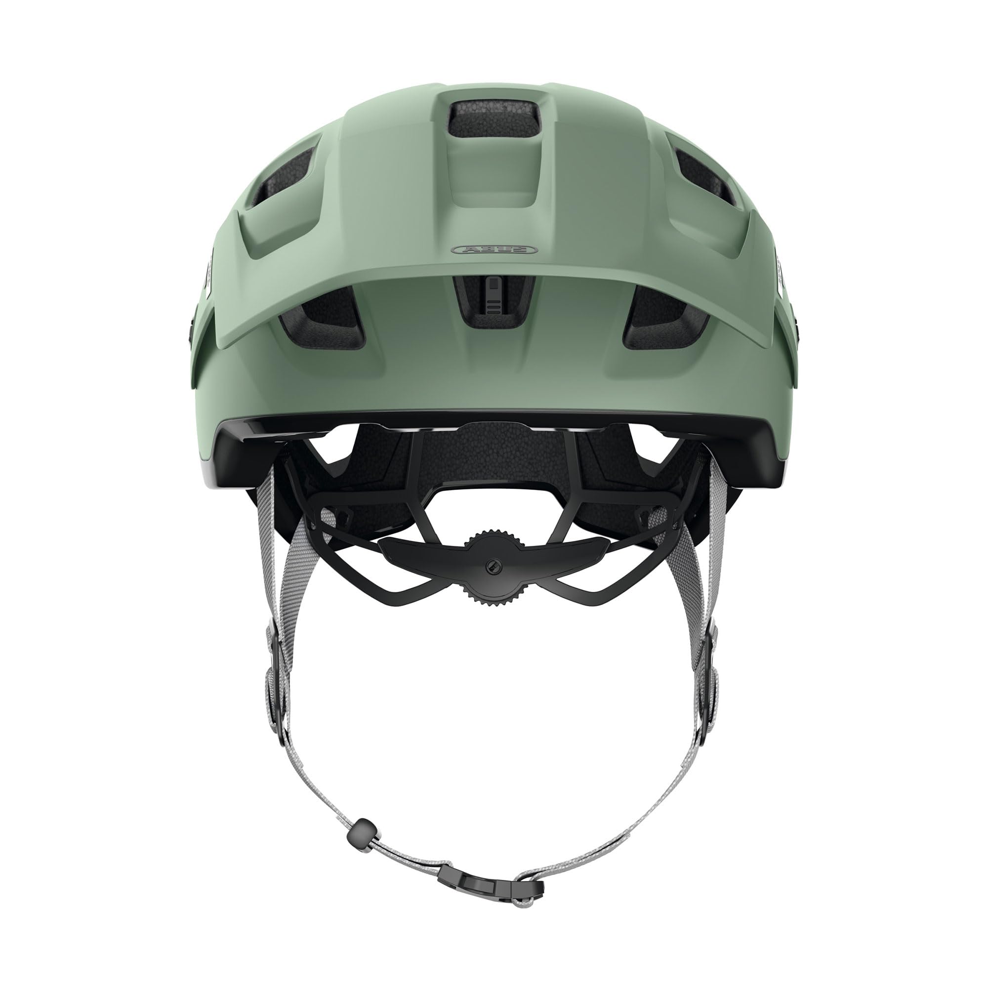 ABUS Casco MTB MoDrop, robusto casco da bicicletta con buona ventilazione per mountain bike, vestibilità personalizzata, unisex, verde, L