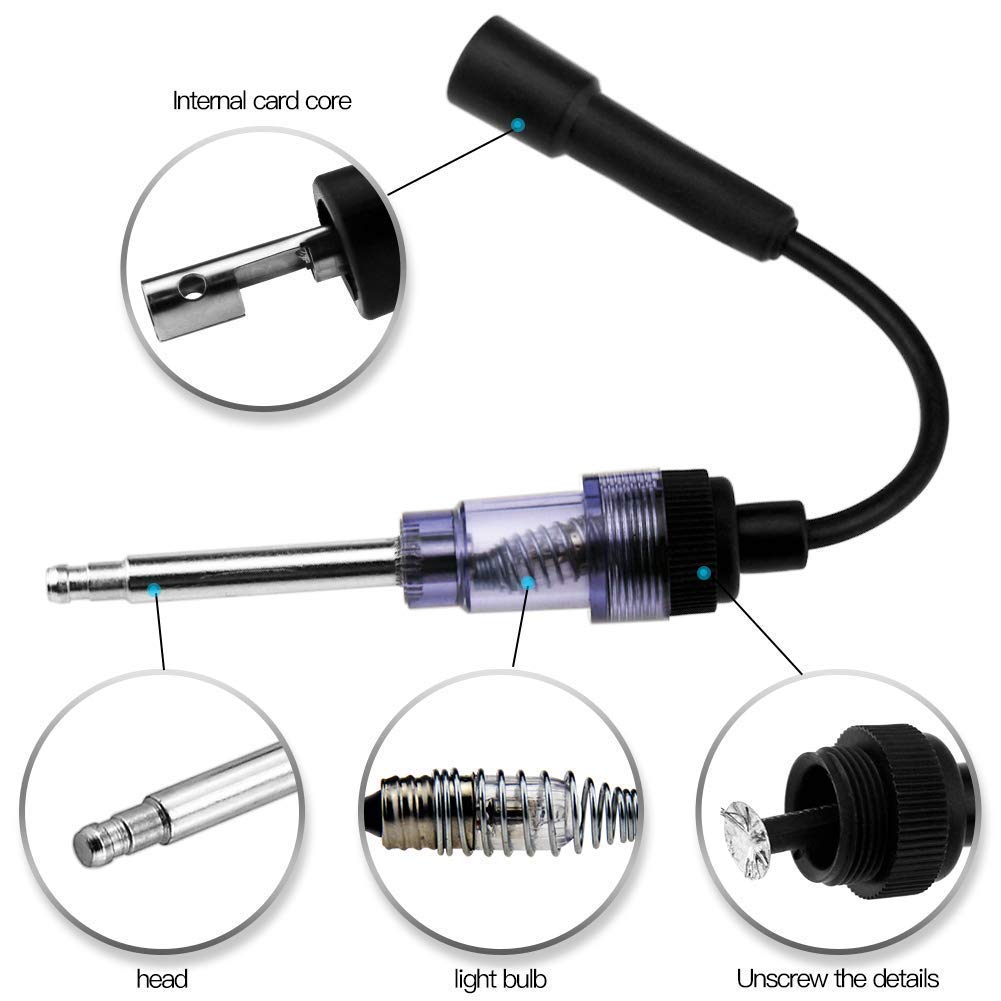 Shop-Tek/C-H in-Line Spark Plug Engine Ignition Tester, 6-12 Volt Fool-Proof – Pick Up Coil/Armature Diagnostic Detector Tool – for Automotive, Car, Lawnmower, Small & Big Internal/External Engines