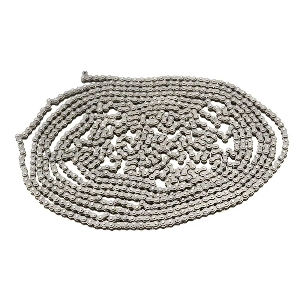 Chaînes à rouleaux de précision à pas court Standard 04C de longueur 0.5/1/1.5/5m (série B), chaîne d'entraînement à rouleaux simple simple DOLUNTO (Color : 1m Length, Size : 04C)
