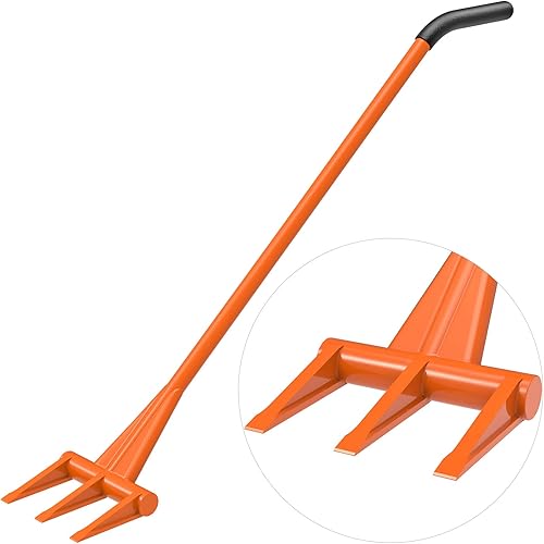 Dolibest Barra de demo de 56 pulgadas, barra de demo de 3 dientes, barra de palanca de acero resistente para demolición, mango de acero totalmente