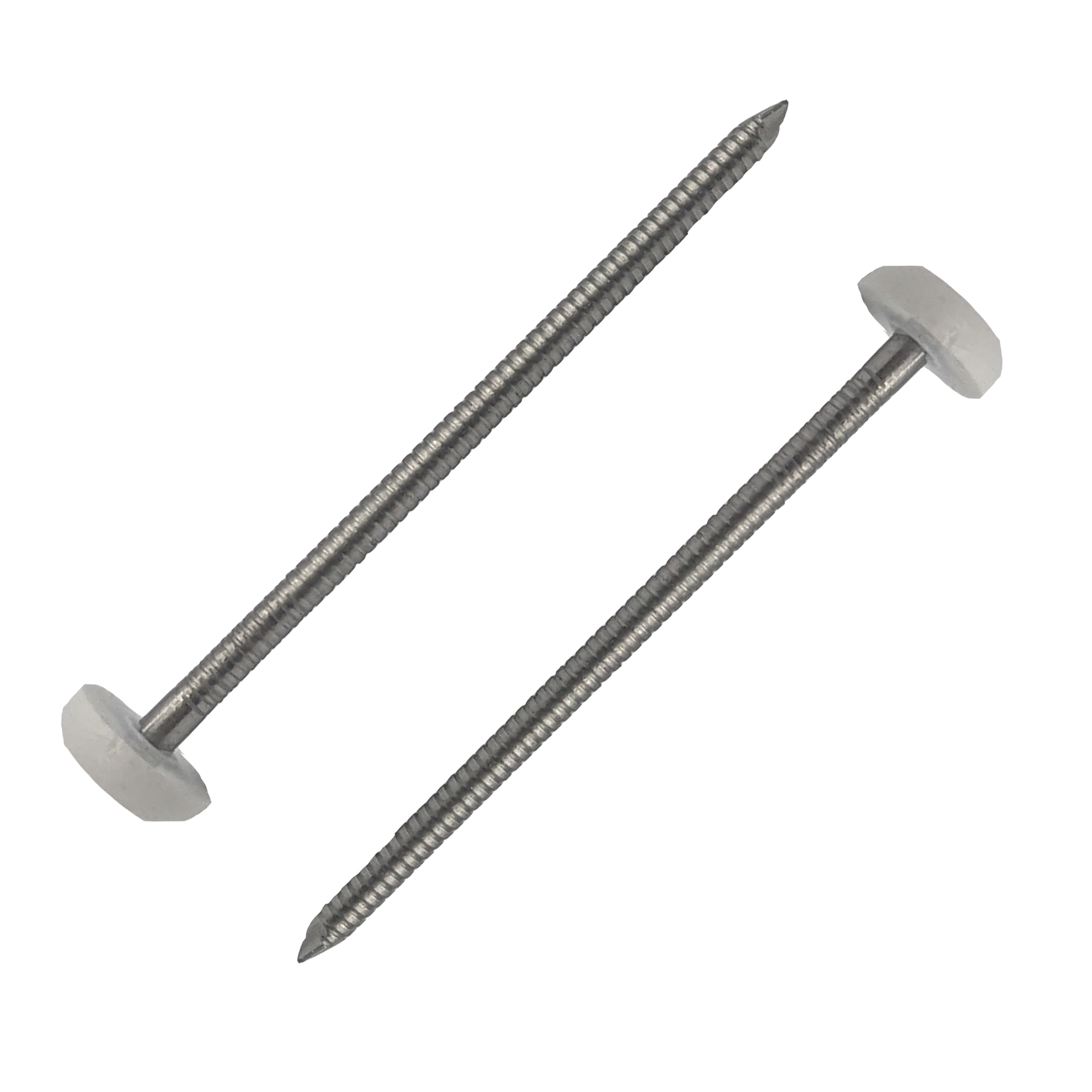 Pointes tête plastifiée 2.10 x 40 mm Blanche – RAL 9010 – Boite 100 pièces