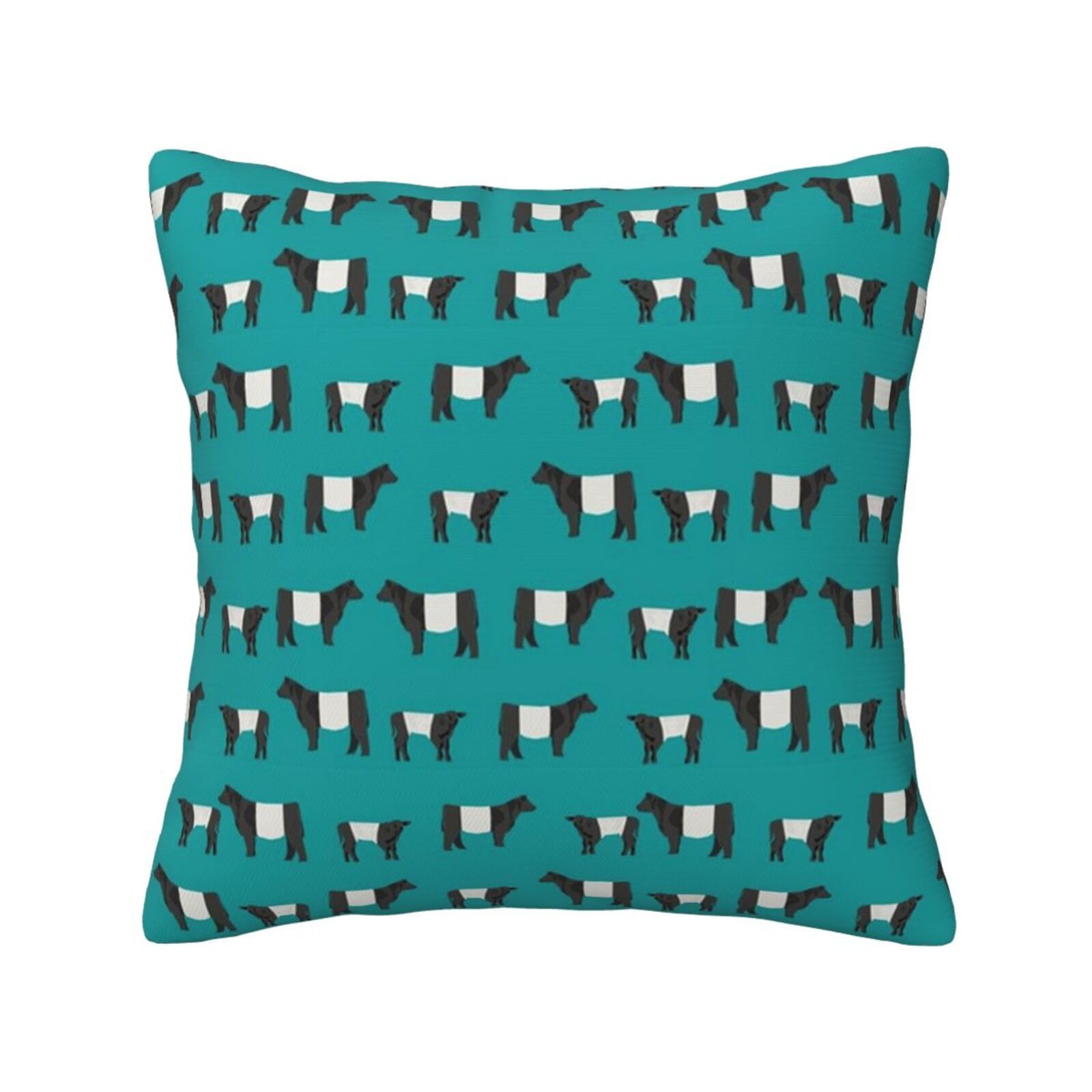 FFSHKOWE Galloway Cow Decorative Throw Pillow Cover Double-Sided Printed Cushion Cover for Sofa Couch Bed Chair 45 x 45cm