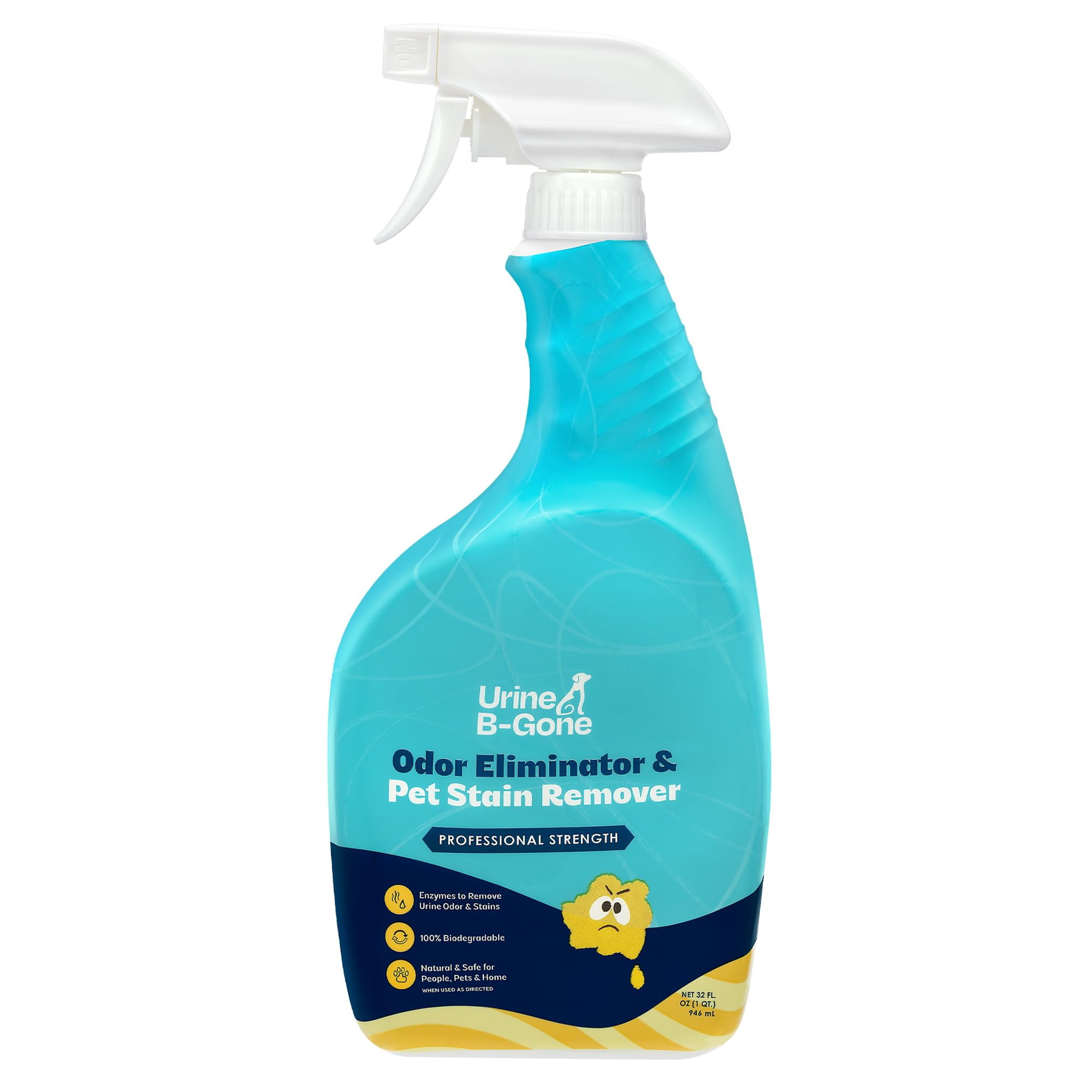 Urine B-Gone Enzyme Cleaner for Human, Cat &amp; Dog Urine, Original, 32 oz