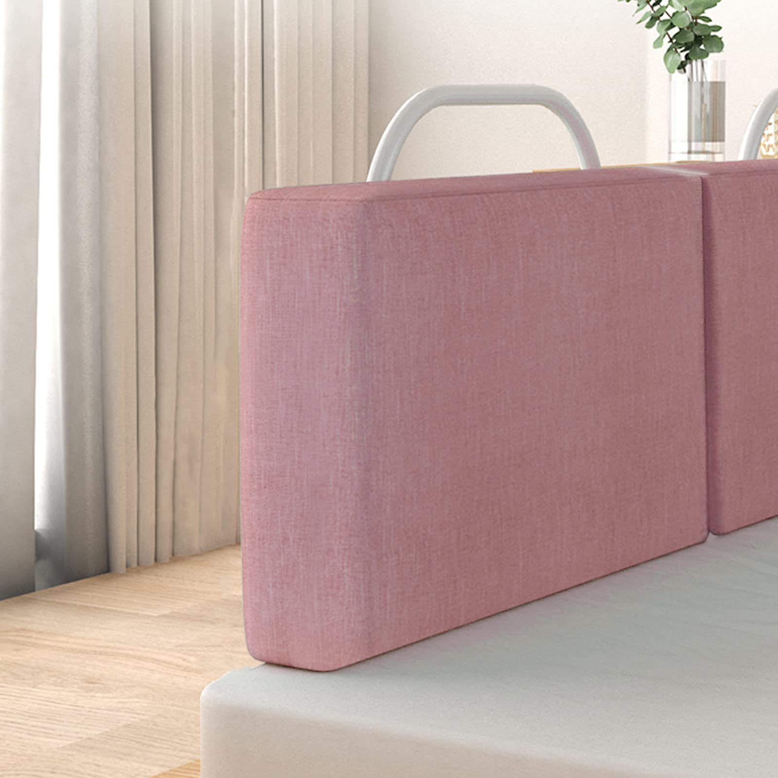 UISEBRT 3 barreras de cama de 50 cm, para protección contra caídas, altura regulable mediante 5 agujeros, para niños de distintas edades y bebés, 150 cm, rosa