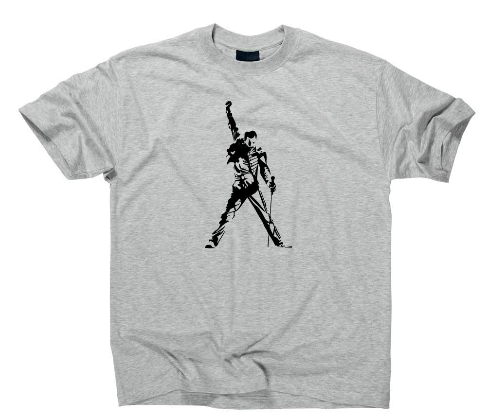 Styletex23 Men's Grey Freddie Pose T-Shirt, S,