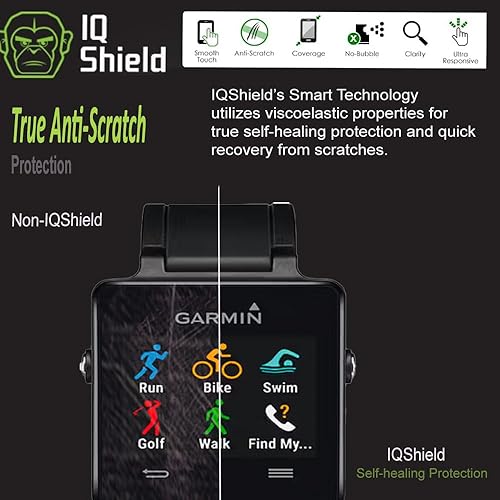 Miniatura 5 de Garmin Vivoactive protector de visualización IQ Shield Liquidskin 6-Pack cobertura completa Protector de visualización para Garmin Vivoactive HD
