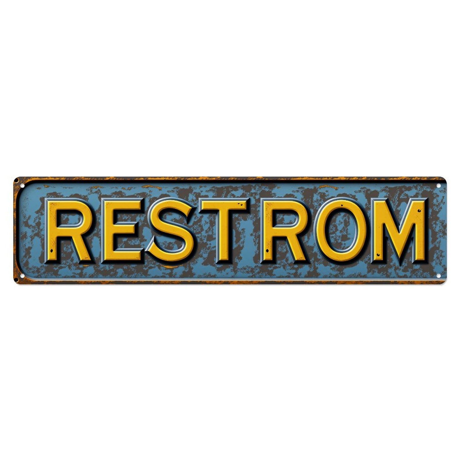 Rusty Metal Sign With Bold Yellow Letters Tin Sign Vintage Metal Poster Retro Bar, Home, Man Cave, Kitchen, Laundry Room Wall Art Decor Gift 4x16 Inch