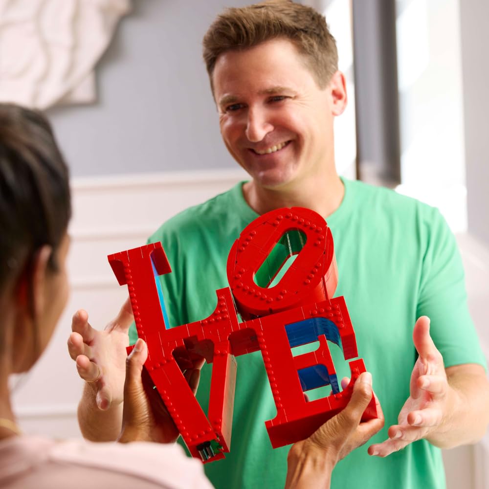 LEGO Art Love - Modellbau für Erwachsene - dekoratives Kunstobjekt zum Bauen - kreative Aktivität für Frauen und Männer - Geschenkidee für Paare - 31214