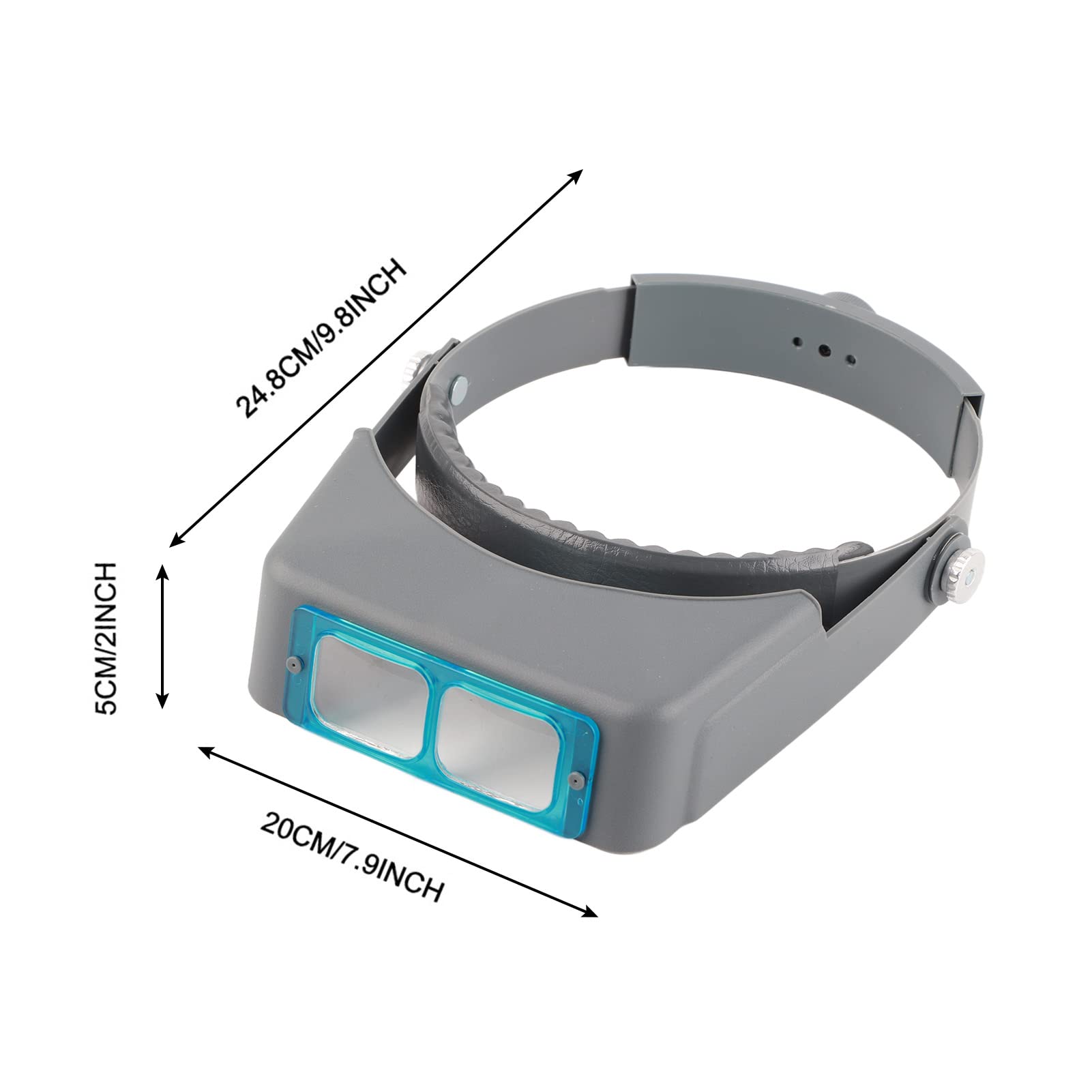 ANKROYU Headband Magnifier with Optical Glass Lenses, Hands-Free Reading Magnifier - Image 2