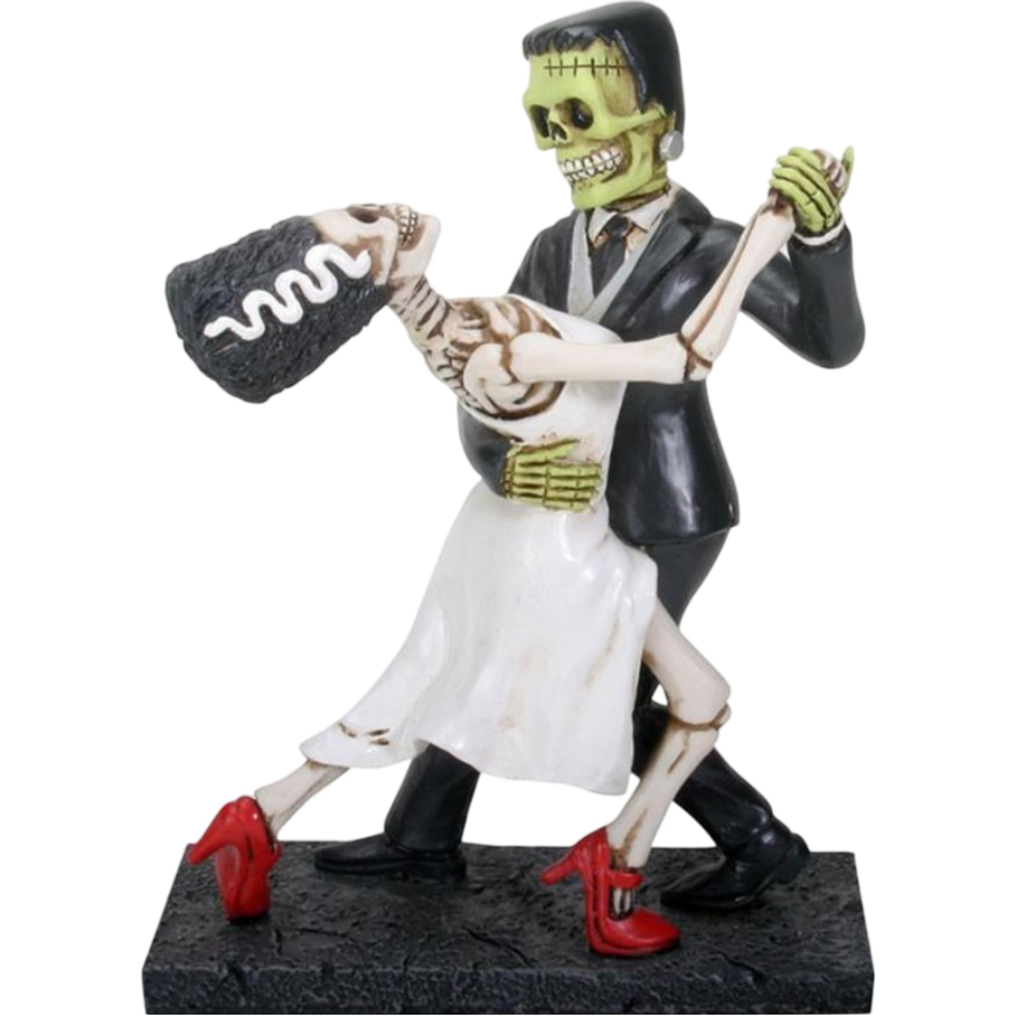 YTC Summit International Frankenstein and Bride Dancing Figurine Day of the Dead Halloween Decoration New