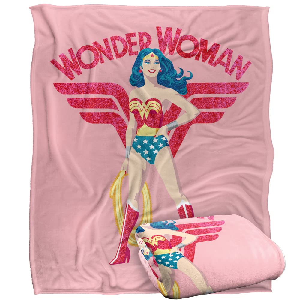 Logovision Multicolor Wonder Woman Ww Sparkle Silky Touch Super Soft Throw Blanket 152 X 127 Cm