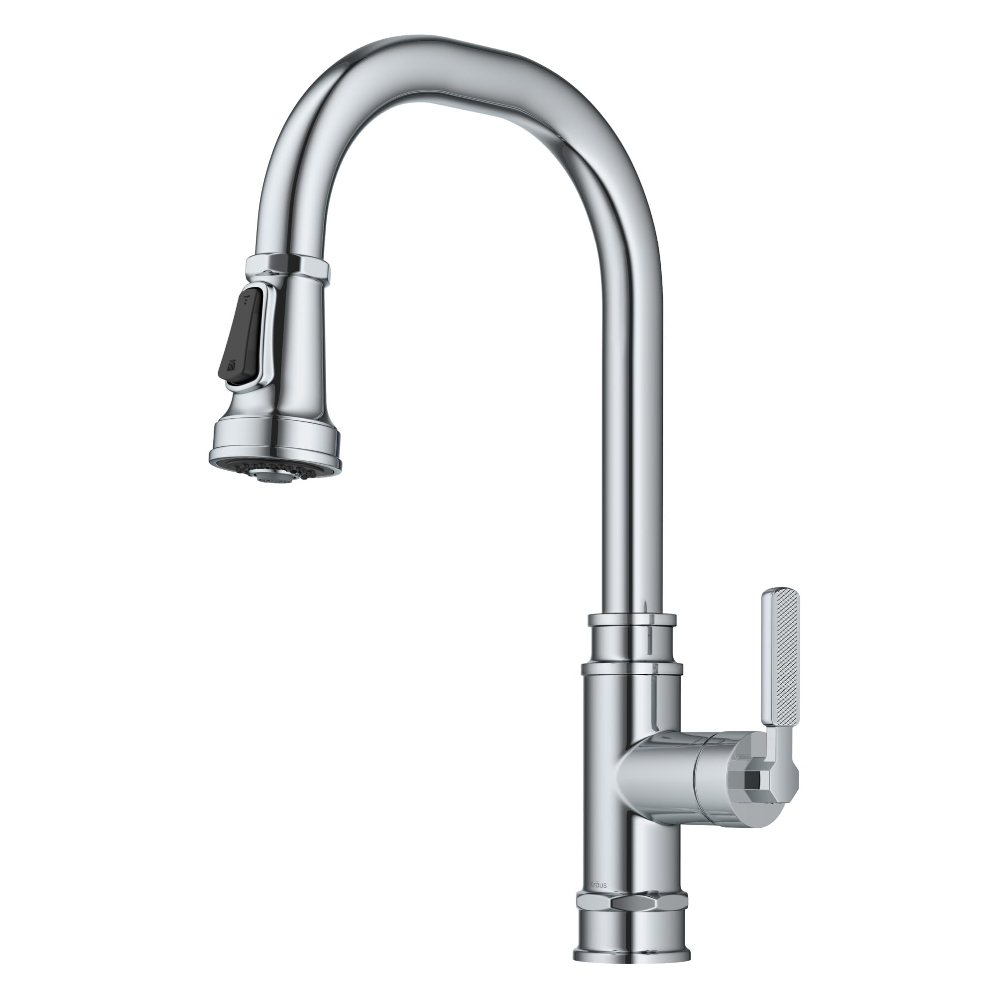 KRAUS Allyn Transitional Industrial Pull-Down Single Handle Kitchen Faucet in Chrome, KPF-4101CH