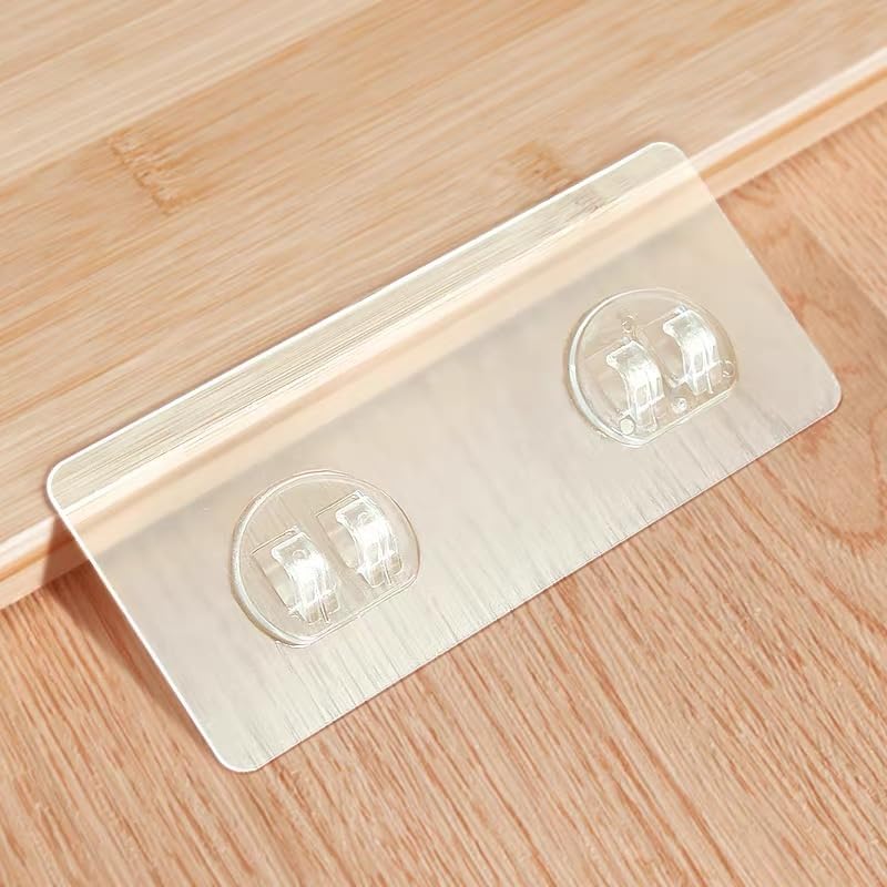 Miniatura 4 de AFINSEA 4 unidades de organizador de ducha adhesivo para reemplazo, sin perforaciones, estantes de ducha autoadhesivos transparentes fuertes para