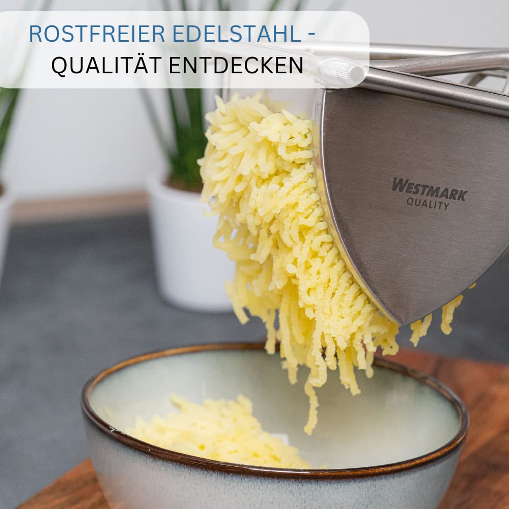 Westmark Kartoffelpresse und Sparschäler, 2tlg. Set, Rostfreier Edelstahl/Stahl, Triangel, Famos, Silber 612622E7