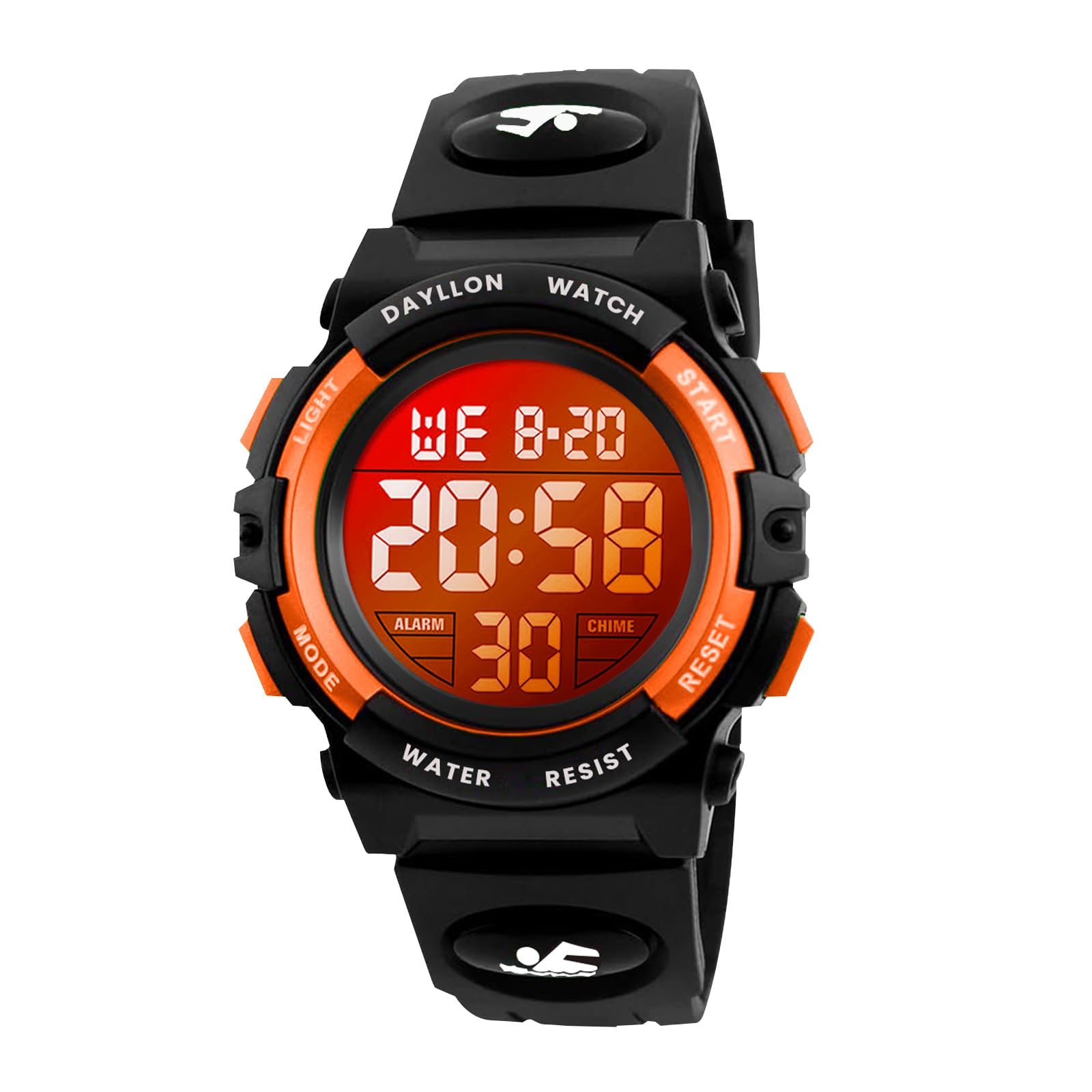 Dayllon Kids Digital Watch Boys Outdoor Sports 50M Waterproof Girls Watches Alarm Clock 12/24 H Stopwatch Calendar for Ages 3-15 Boy Girl Wristwatch Kids Gift