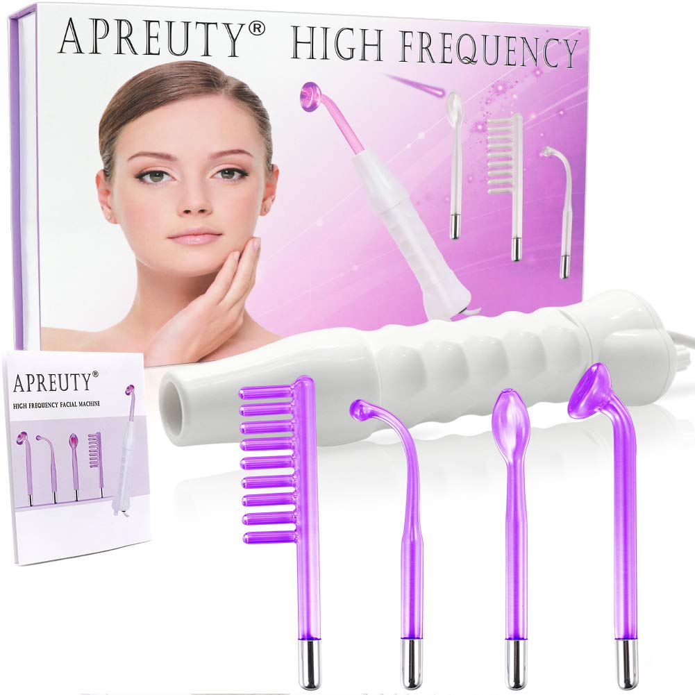 High Frequency Machine, Portable Handheld High Facial Frequency with 4 Pcs Argon Gas Wand -Violet : Beauty & Personal Care