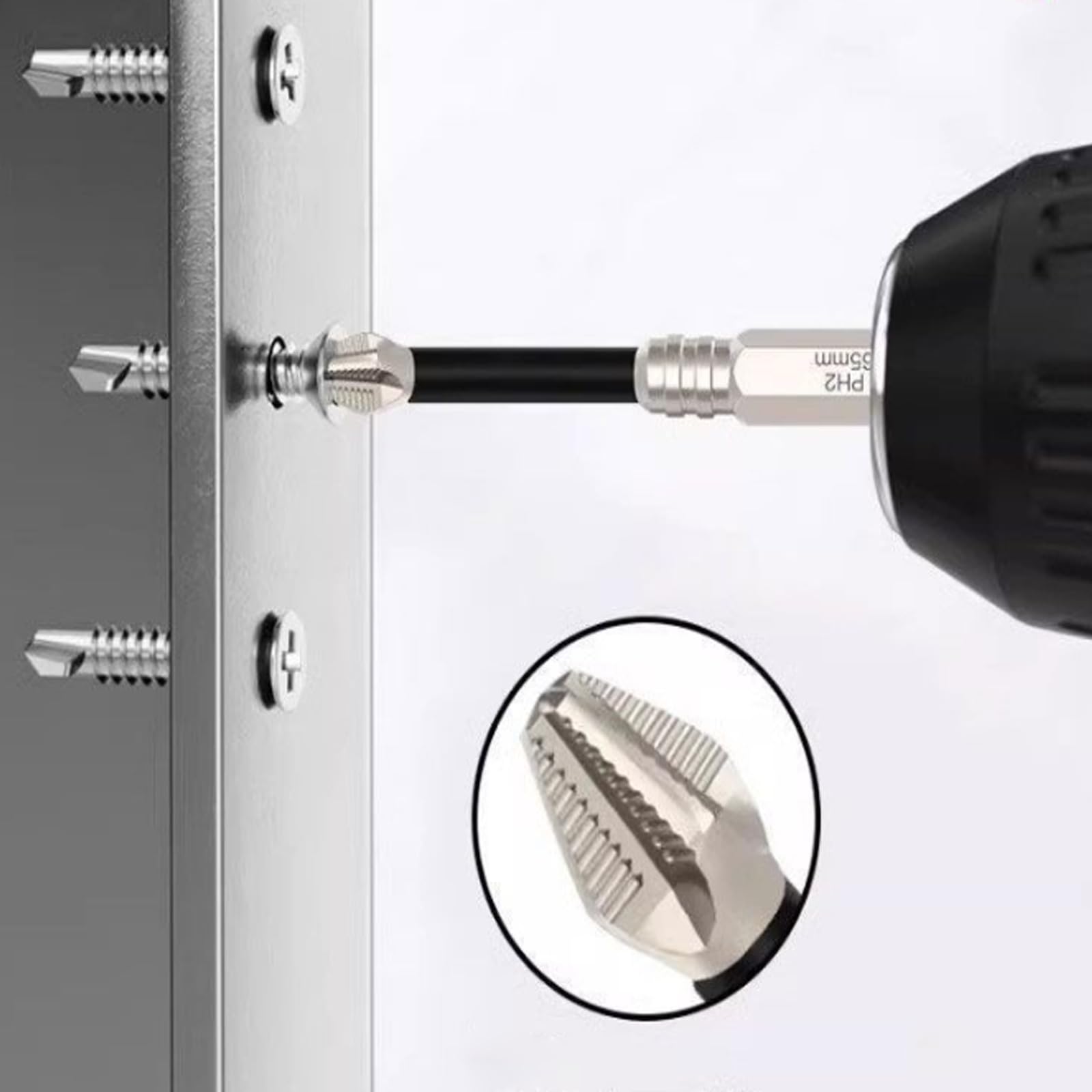 Cradlewaver Drill Bit, High-Magnetic Screwdriver Drill Bit Set, Anti Slip Magnetic Electric Screwdriver Set Alloy Steel for Impact Driver for Home DIY Professional Use (6pcs)