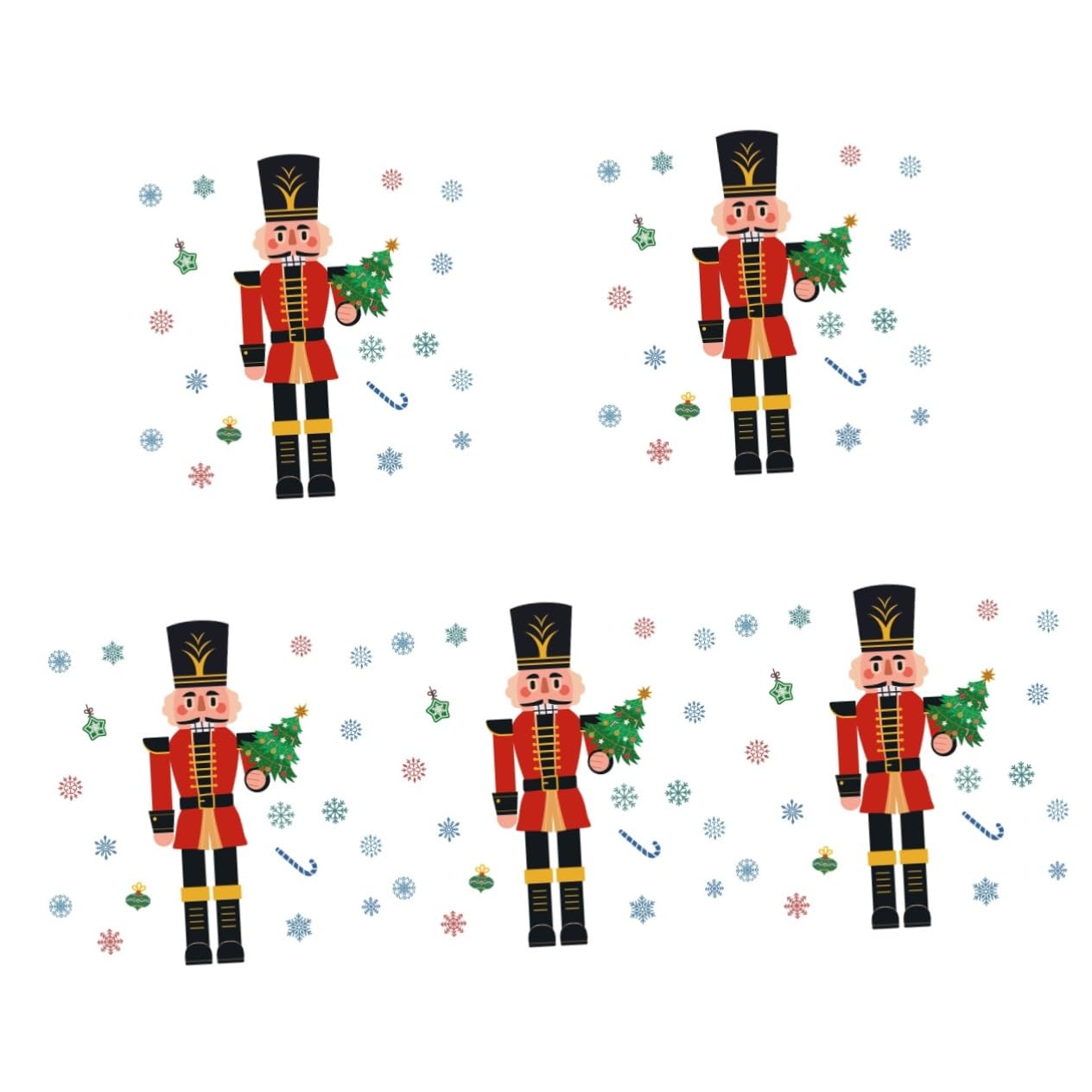 Autocollants de Noël pour fenêtre et stickers the office de décoration murale ambiance flocon