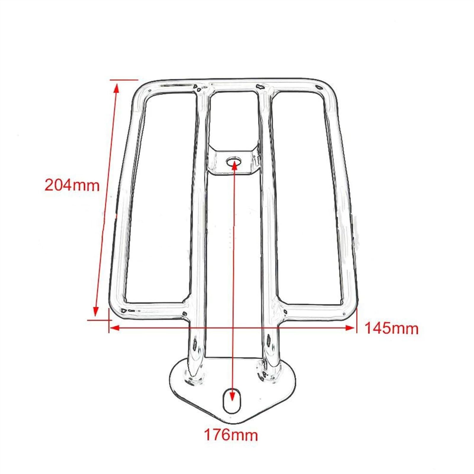 Durable et robuste Porte-bagages De Garde-boue Arrière Pour Siège Solo Moto, Pour Harley XL Sportsters Iron 48 883 XL1200 2004 – 2019(Argent)