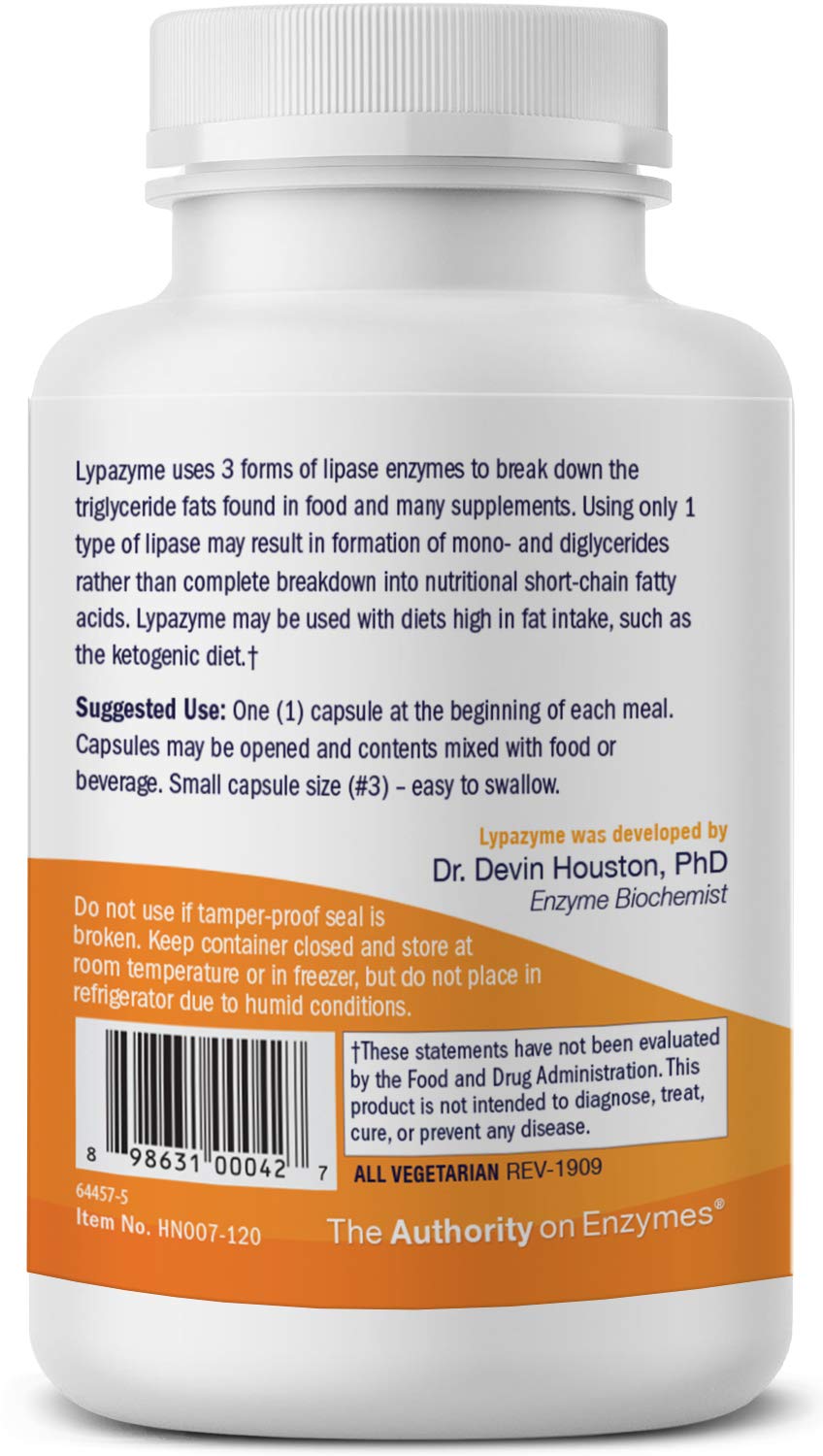 Buy Houston Enzymes Lypazyme 120 Capsules Professionally