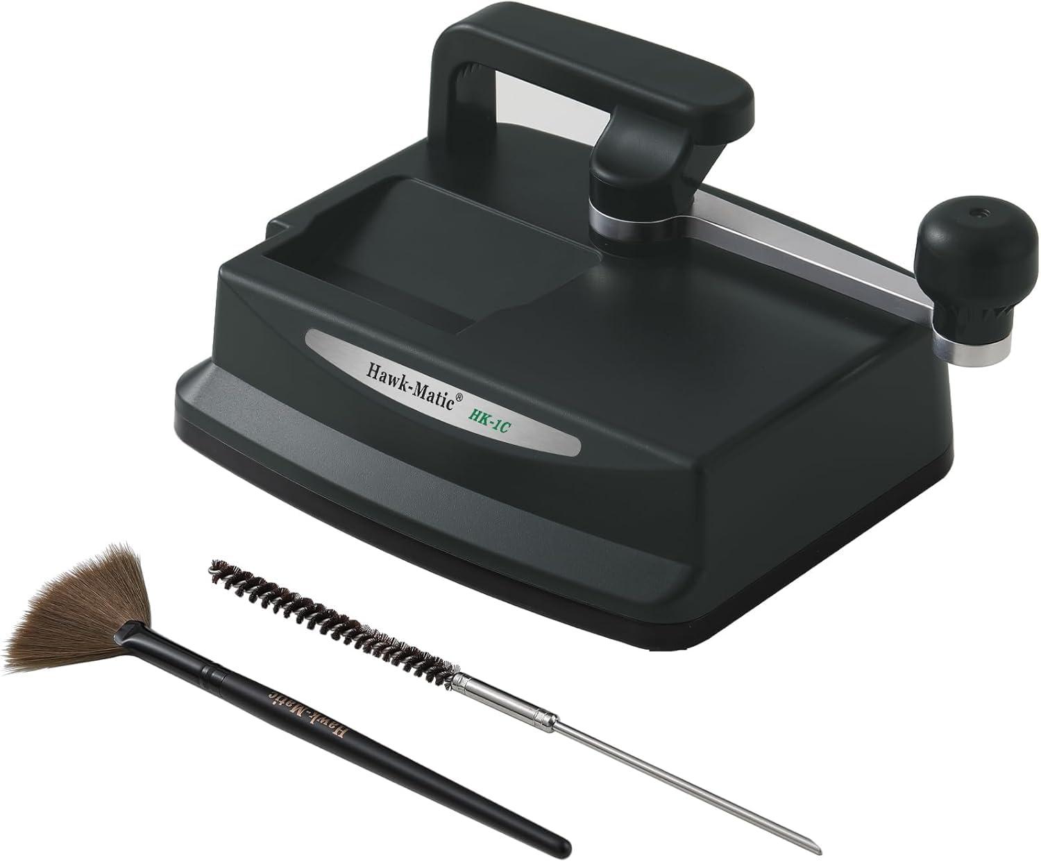 Hawk-Matic Riempitore manuale di sigarette - Riempitore di tabacco portatile con rullo in metallo, ideale per i fumatori che preferiscono farsi le sigarette da soli (include accessori) 8,0 mm