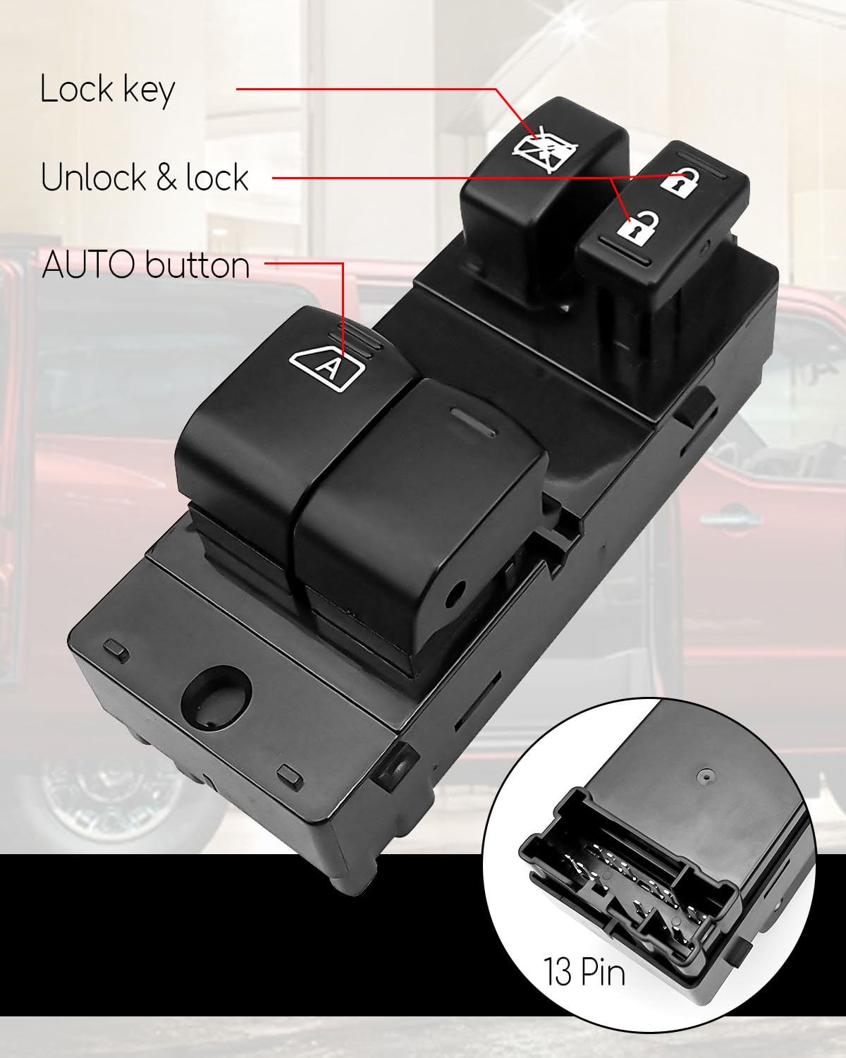 Power Master Window Switch Replace 25401-1PA0C Fit for Nissan NV1500 ...