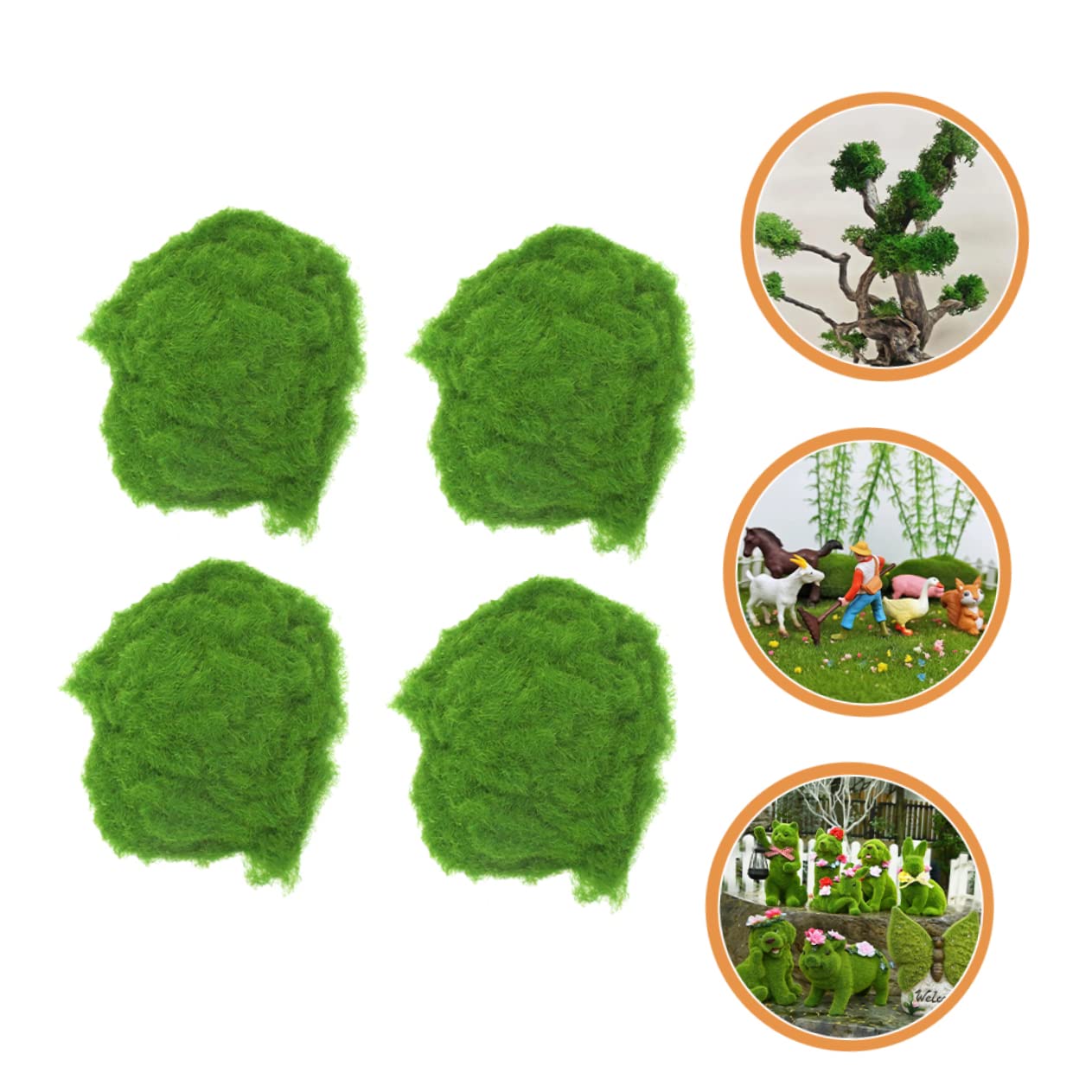 Cabilock 3stücke Simulation Moos Pulver Dekoratives Kunstmoos Für Projekte Realistische Landschaftsgestaltung Für Hochzeiten Wohnzimmer Garten Und Büros
