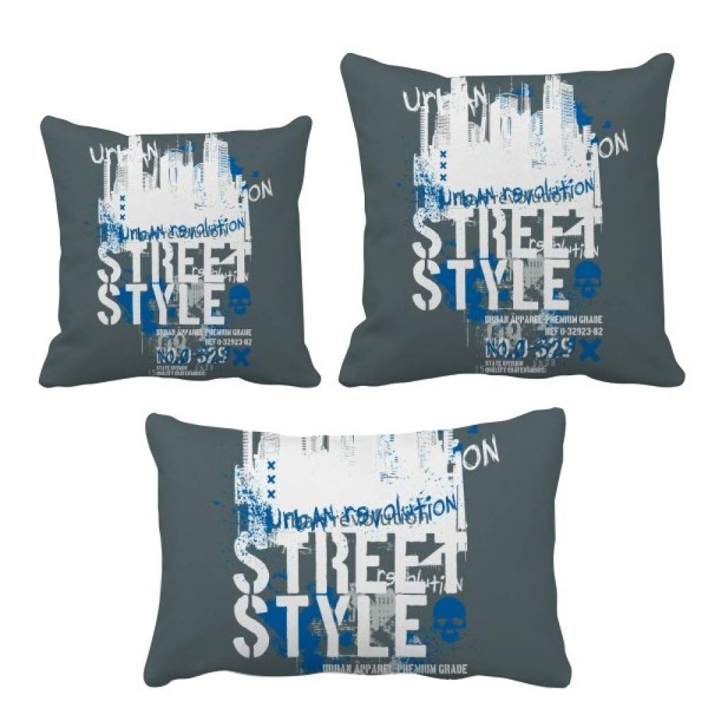 Housse de coussin graffiti art de rue pour canapé et chambre ado