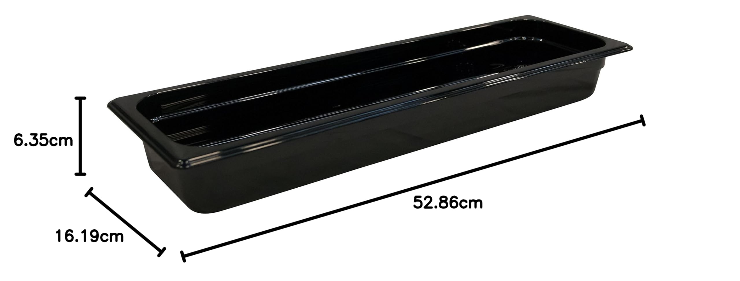Rubbermaid Commercial Products 2/4 65mm 3.4L Gastronorm GN Food Pan - Black