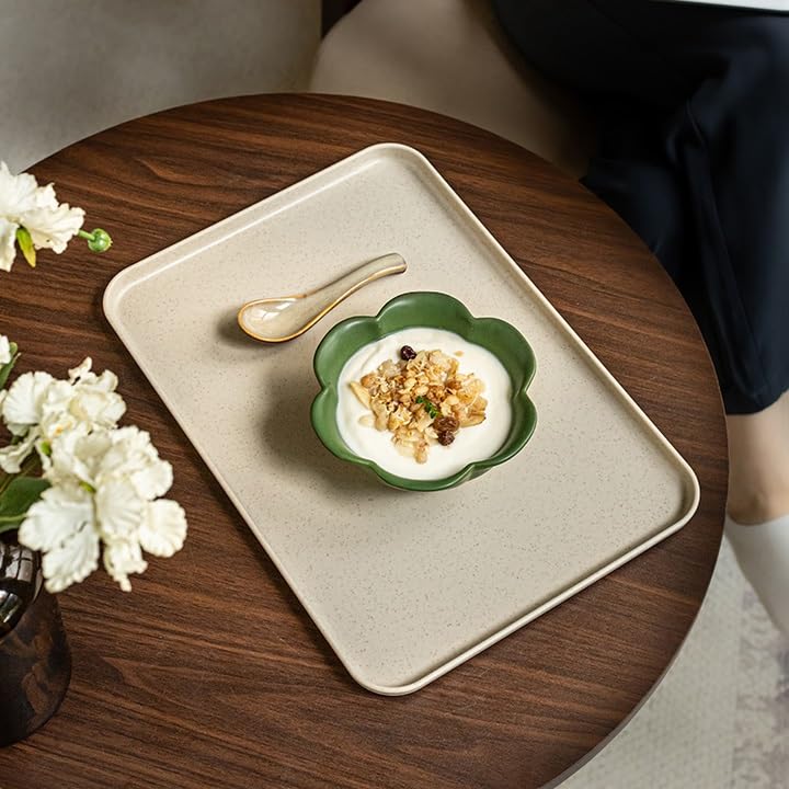 Bandeja Bandejas Decorativas Rectangular Grande for el sofá de la Sala de Estar del hogar, Ideal for Colocar Agua, té, Fruta de plástico y Plato de Cena. Organizador De Escritorio