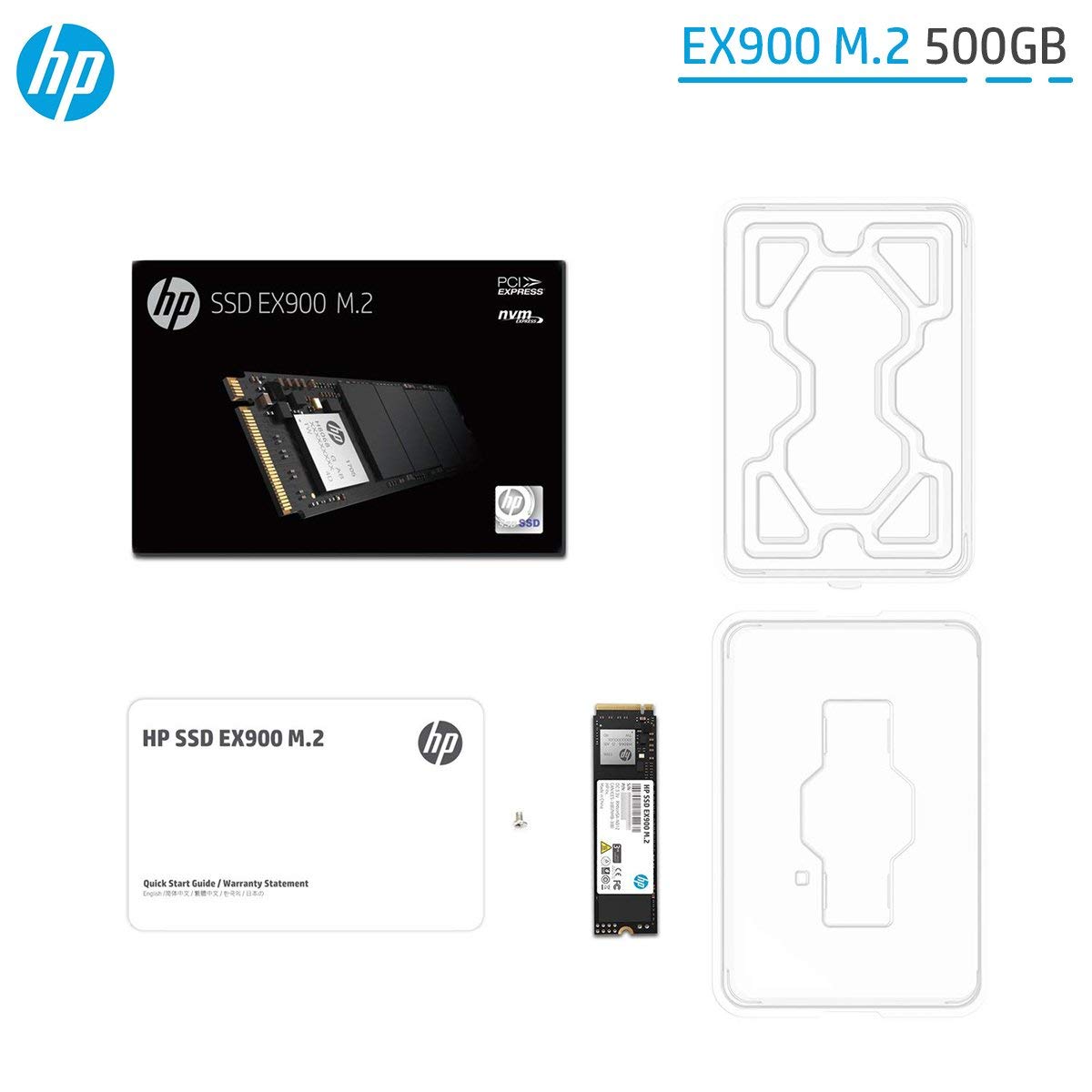 PCパーツ hp - HP 500GB SSD M.2 EX900 NVMe TLC NAND Amazon | HP 500GB SSD M.2 EX900シリーズ NVMe 1.3/3D TLC/3年