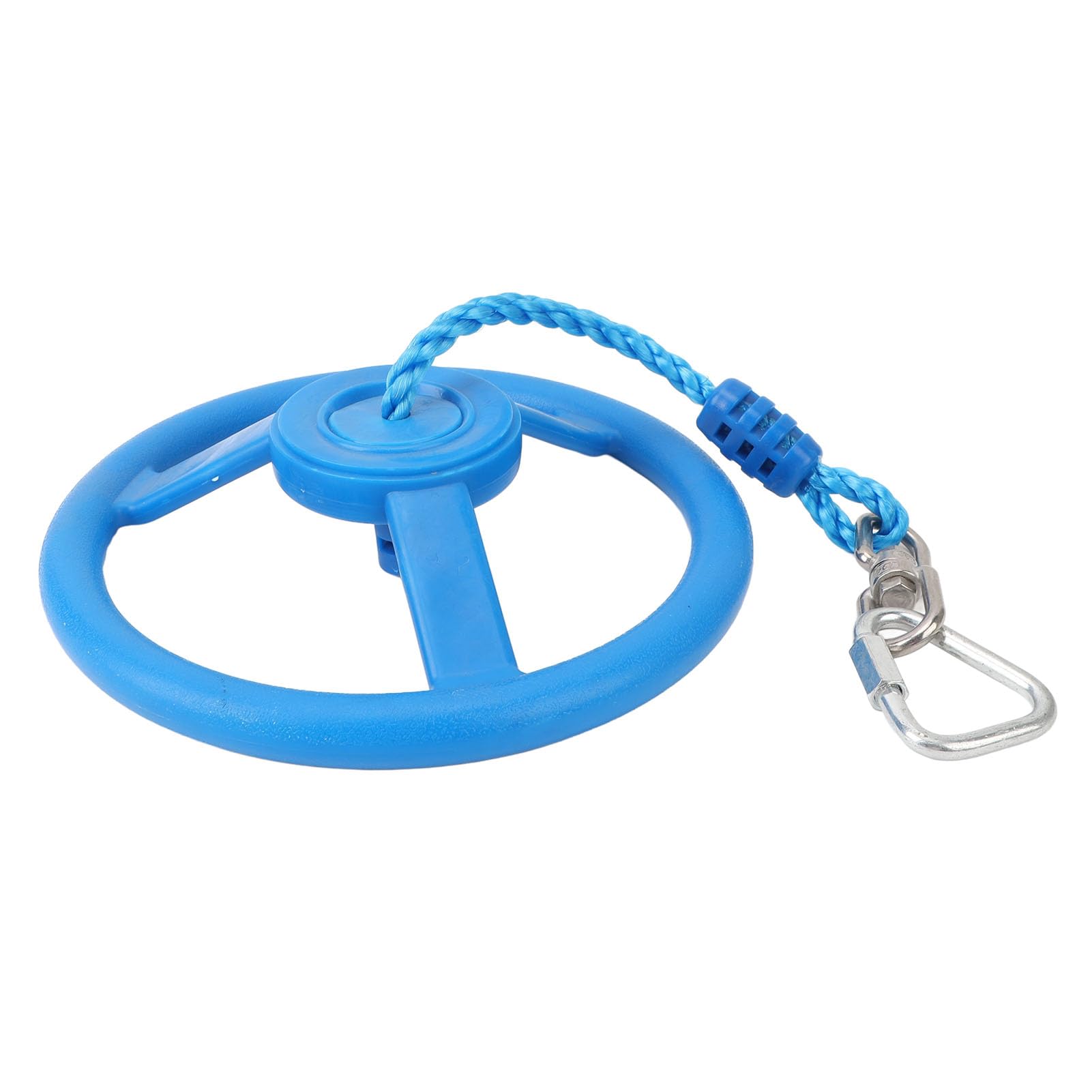 Juego de ruedas giratorias para gimnasio para niños, columpio portátil con cuerda, plástico azul y nailon para jugar en interiores y exteriores, perfecto para parejas y jardines de infancia