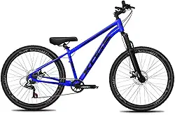 Bicicleta Aro 26 KOG Freeride 1x7 – Estilo Grau, Suspensão 29”, Freios a Disco, Aros Vmaxx Neon – Bike Urbana de Alta Performance, Azul Cobalto