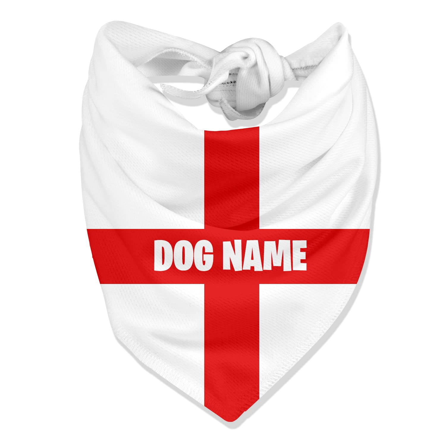 Dogsy Personalised England Dog Bandana | Football Dog Bandana | Support Your Nation | England Bandana For Dogs | England Dog Accessories (Medium)