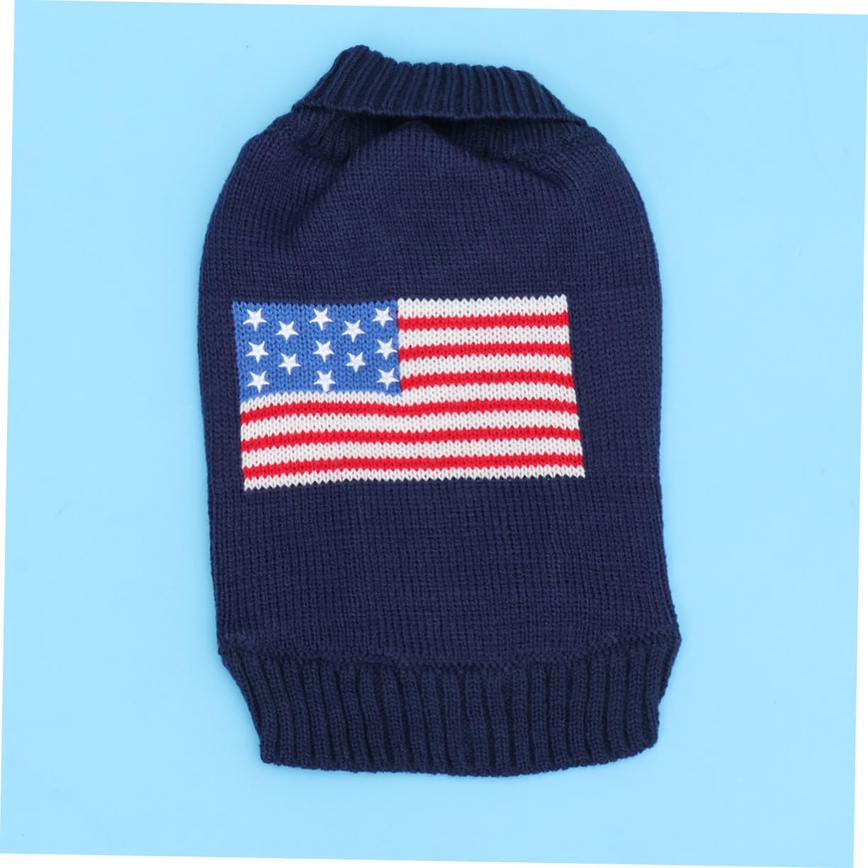 VICASKY 3 Pièces Pull pour Chien Motif Drapeau Américain Chaud et Confortable Manteau Dautomne Hiver S Vêtements pour Chiot pour Noël et Sorties Extérieur