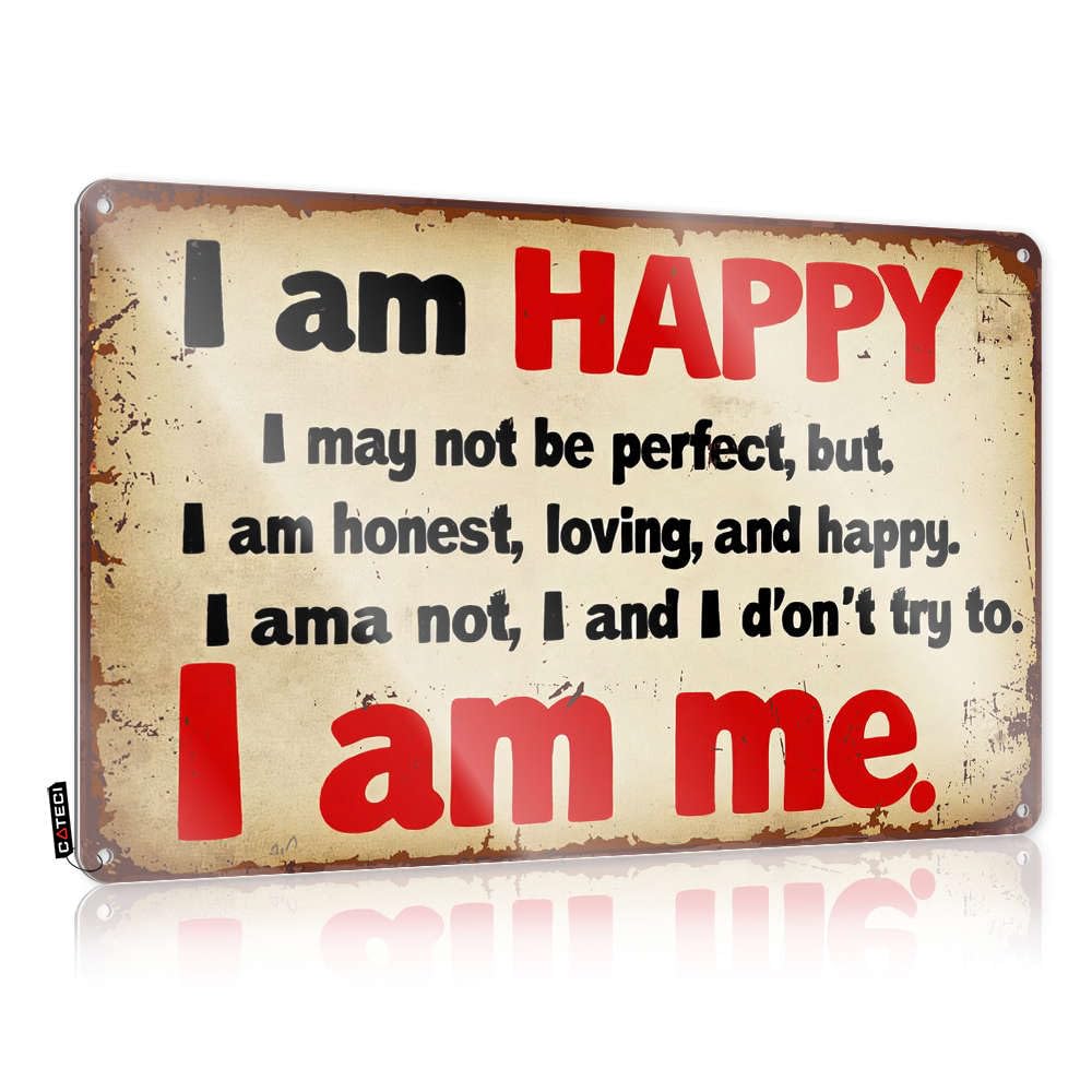 Sujd Colour Welcome People Tolerated Tin Plate Sign Rustic Horseshoe Decor Wall-Mounted - Funny Garage Wall Affirmation For Happiness & Metal Stars