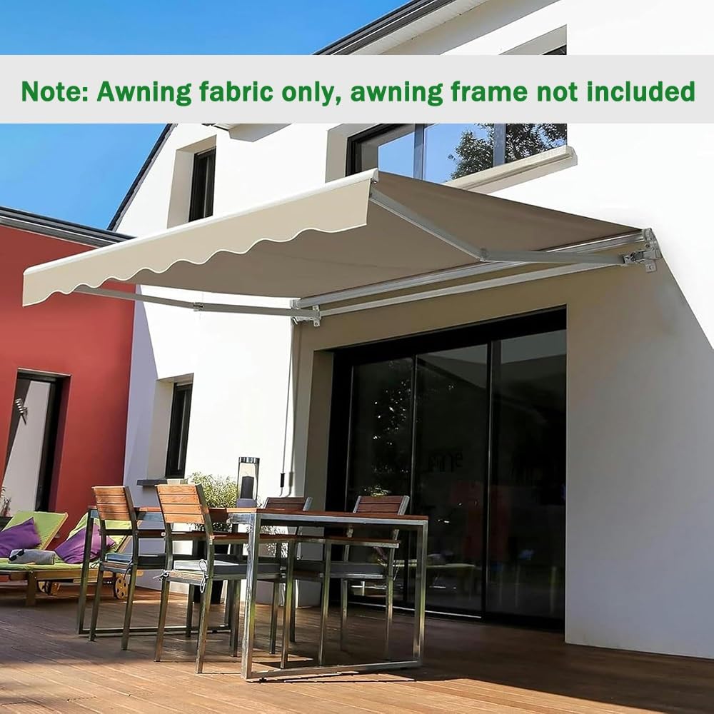 Telas para Toldos De Mercado, Lona Recambio para Toldo Retráctil,Cubierta Superior De Repuesto Ripstop para Toldo Patio Balcón Jardín(Gray,3.5x2m/12x6.5ft)