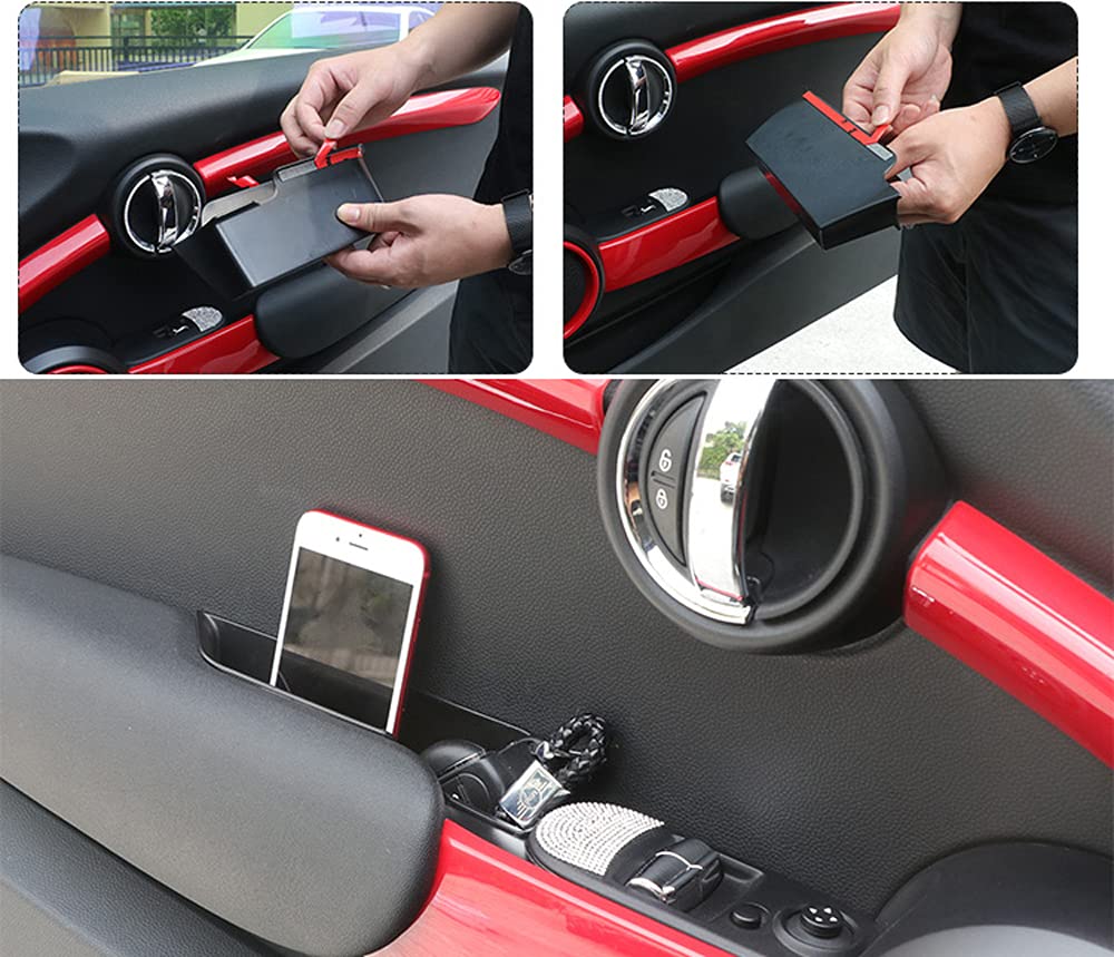 Boîte De Rangement Pour Accoudoir Mini Cooper F56 - Lot De 2 - En ABS Noir - Remplacement Panneau Latéral Avant